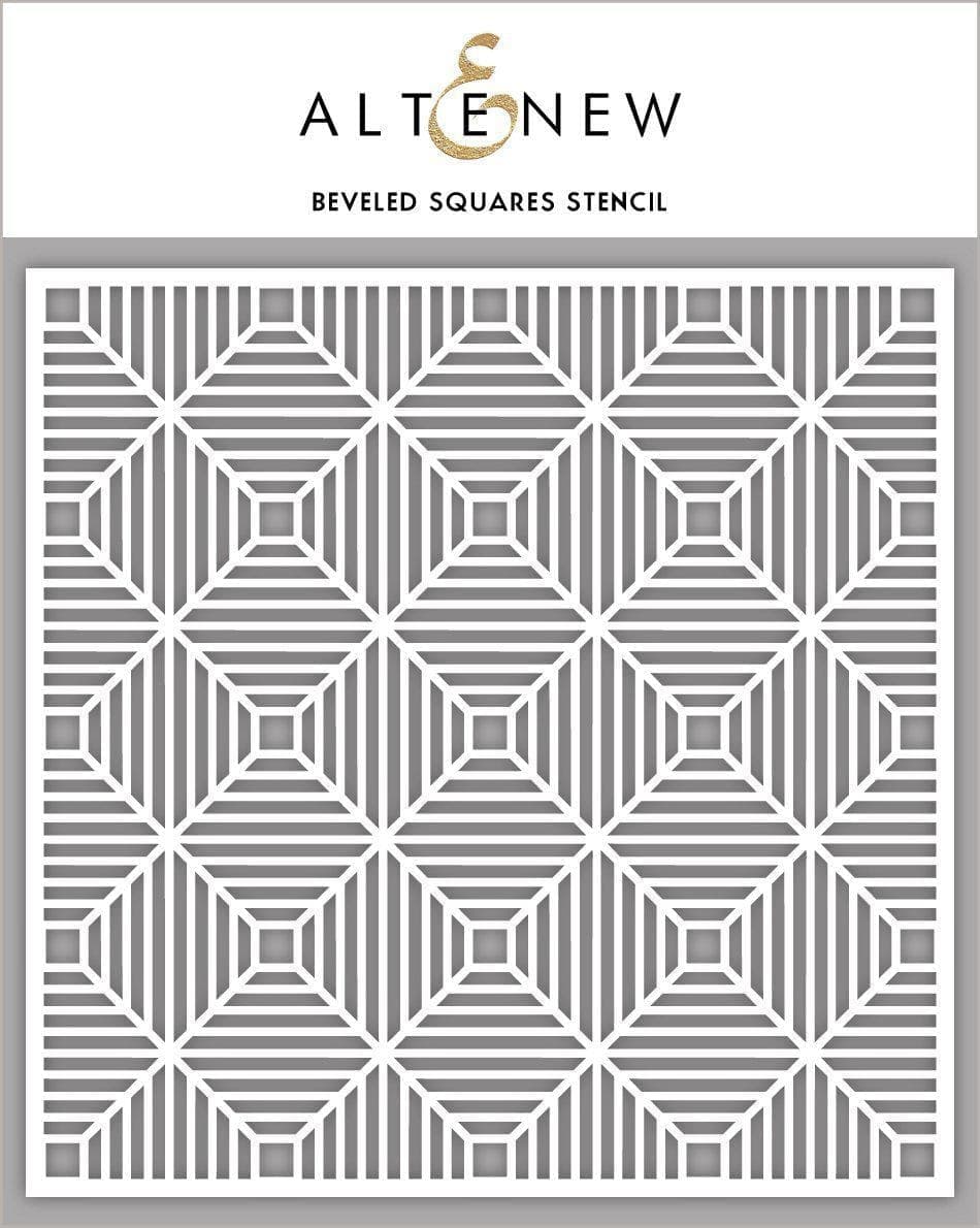 Photocentric Stencil Beveled Squares Stencil
