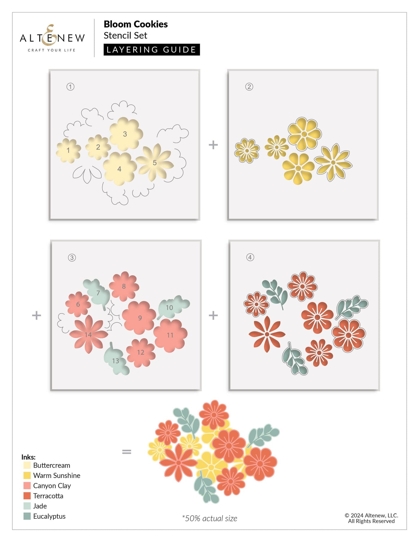 Bloom Cookies Layering Stencil Set (4 in 1)