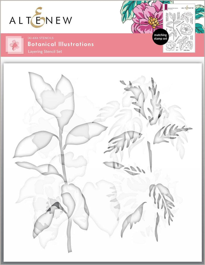 Botanical Illustrations Layering Stencil Set (4 in 1)