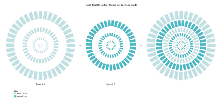 Photocentric Stencil Brick Rosette Builder Stencil Set (2 in 1)
