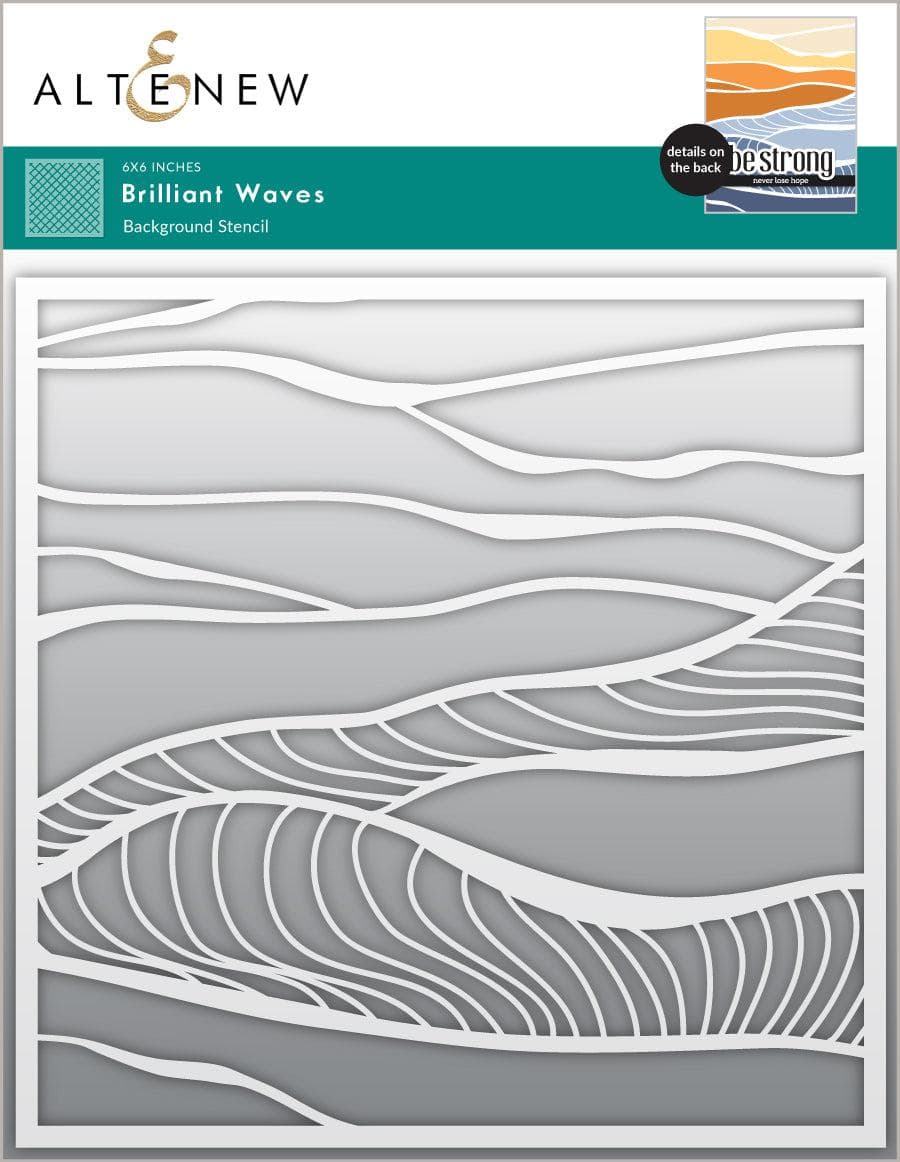 Brilliant Waves Background Stencil | Altenew