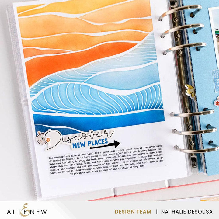 Brilliant Waves Background Stencil