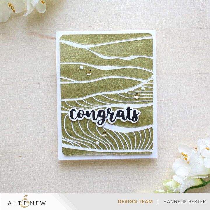 Brilliant Waves Background Stencil