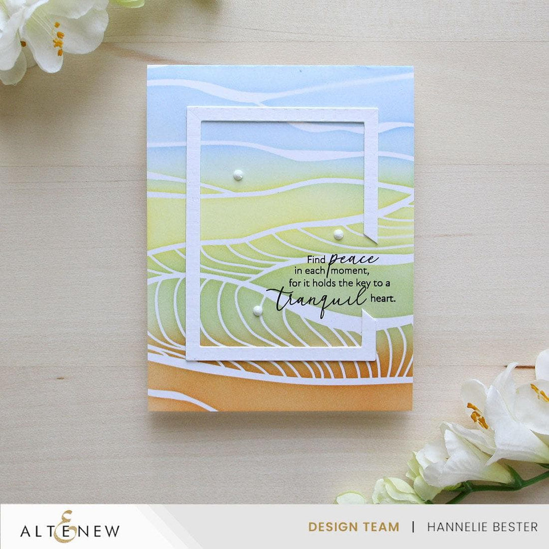 Brilliant Waves Background Stencil