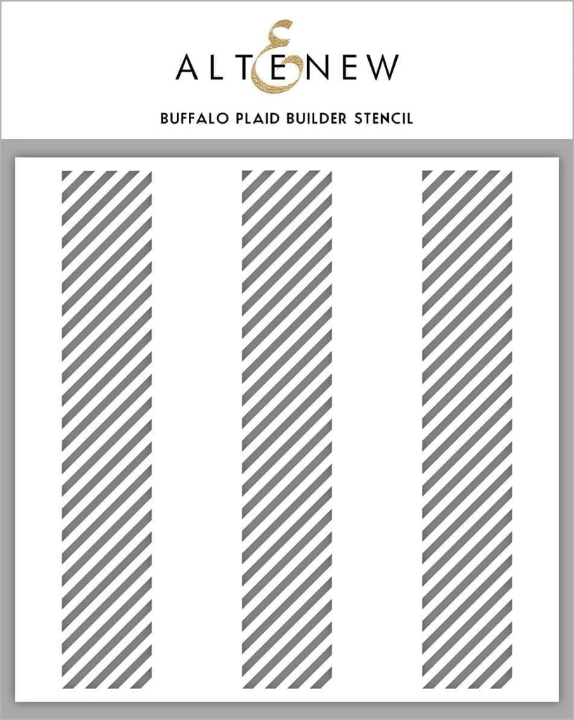 Plaid Brush Stencil 3/4