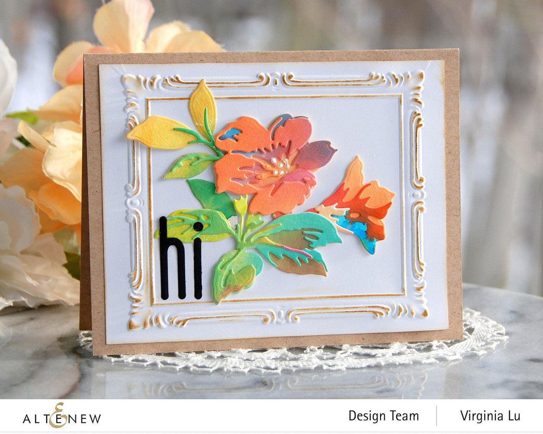 Altenew Stencil Bundle Simple Frame 3D Embossing Folder & Mask Stencil Bundle