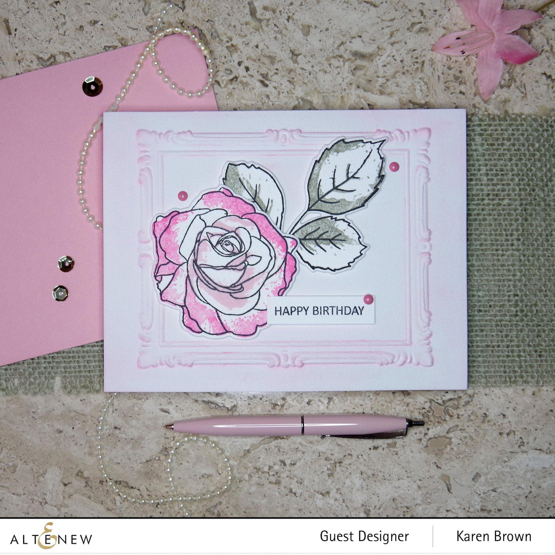 Altenew Stencil Bundle Simple Frame 3D Embossing Folder & Mask Stencil Bundle