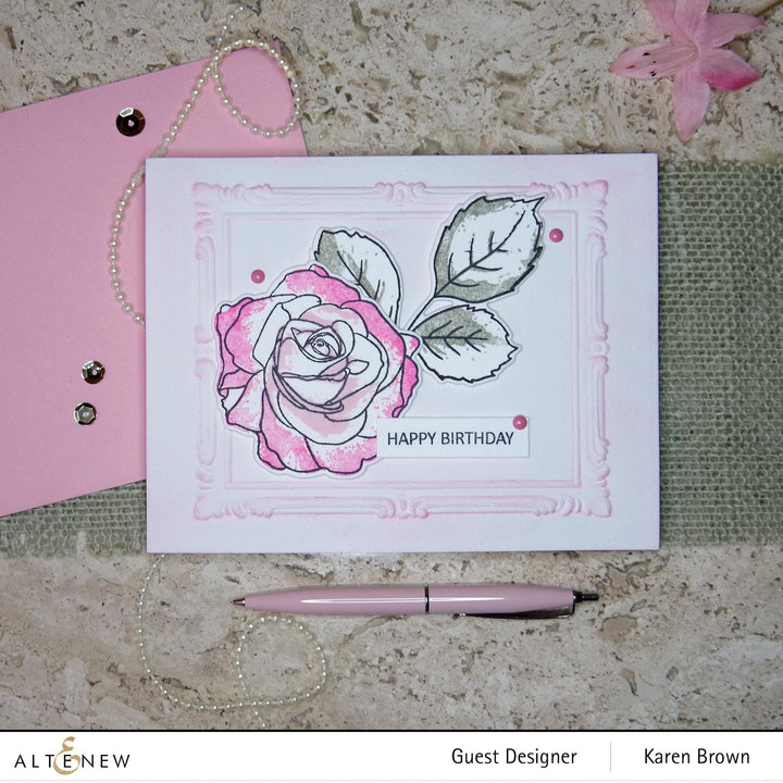 Altenew Stencil Bundle Simple Frame 3D Embossing Folder & Mask Stencil Bundle