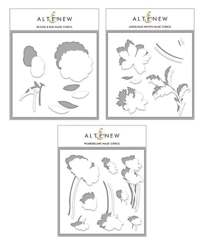 Altenew Amazing Astrology Mask Stencil Bundle featuring detailed celestial and zodiac designs for creative crafting projects.