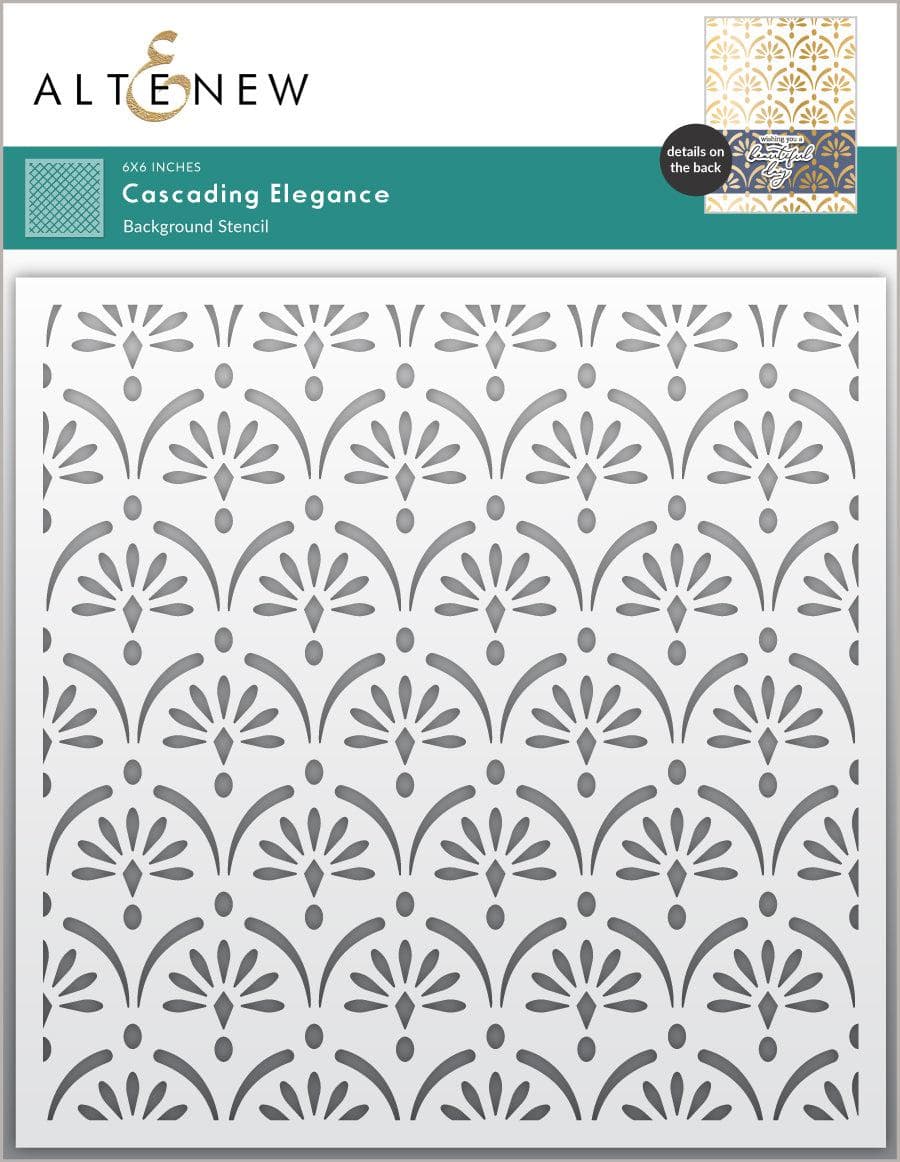 Cascading Elegance Stencil