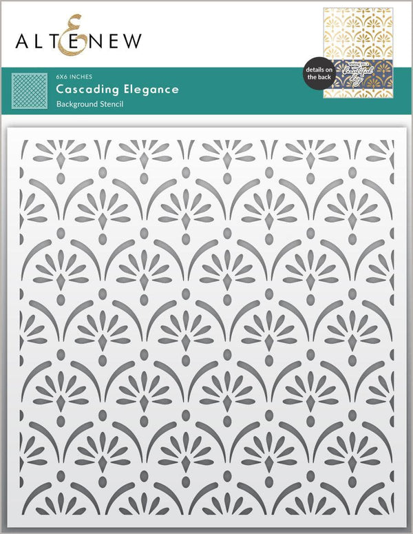 Cascading Elegance Stencil
