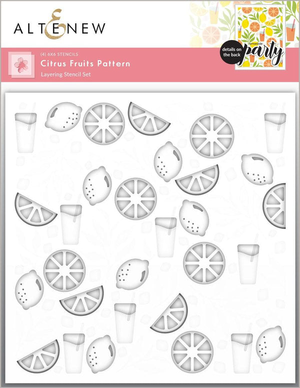 EXP Factors Stencil Citrus Fruits Pattern Layering Stencil Set (4 in 1)
