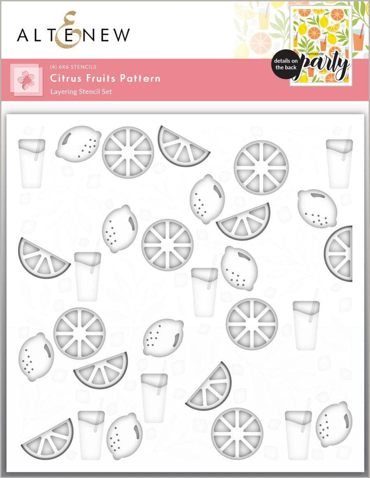 EXP Factors Stencil Citrus Fruits Pattern Layering Stencil Set (4 in 1)