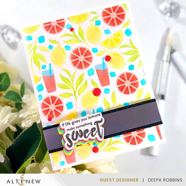 EXP Factors Stencil Citrus Fruits Pattern Layering Stencil Set (4 in 1)