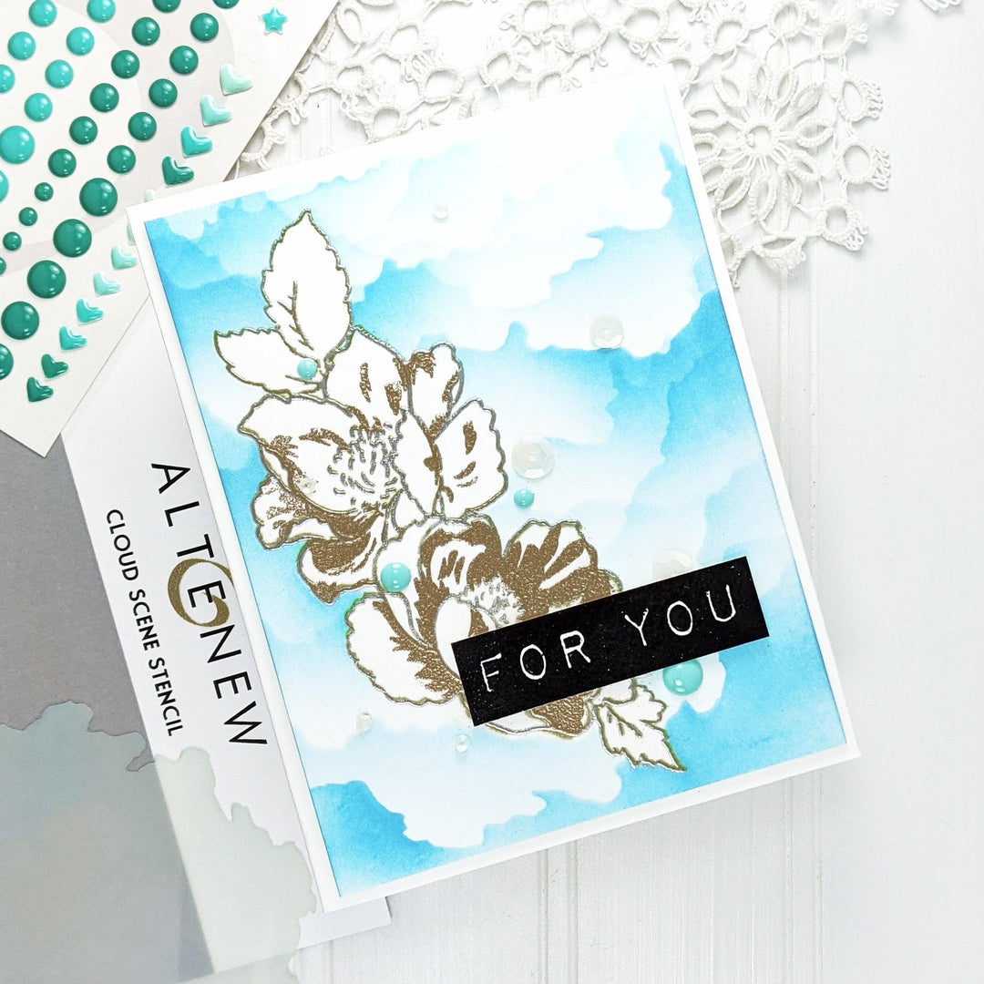 Photocentric Stencil Cloud Scene Stencil