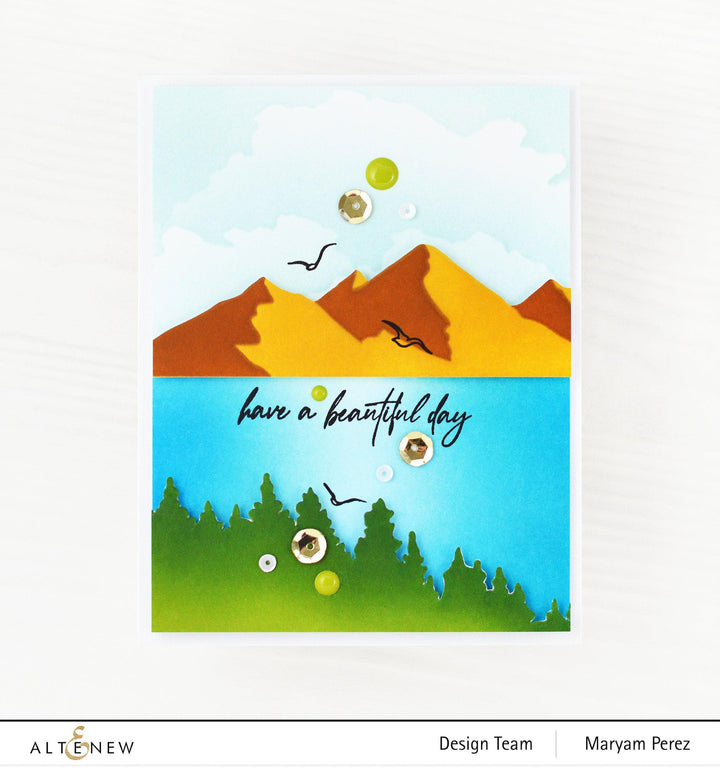 Photocentric Stencil Cloud Scene Stencil