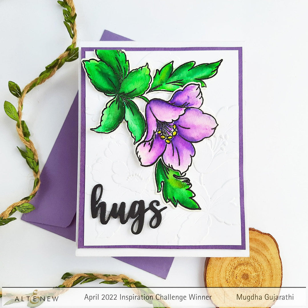 EXP Factors Stencil Craft Your Life Project Kit: Floral Acanthus Add-on Layering Stencil for Embossing Folder (4 in 1)