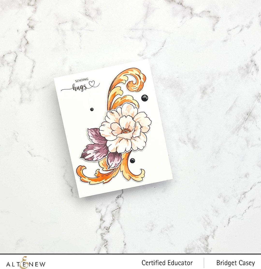 EXP Factors Stencil Craft Your Life Project Kit: Floral Acanthus Add-on Layering Stencil for Embossing Folder (4 in 1)