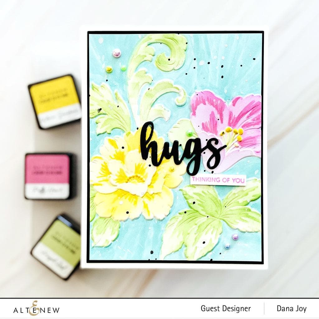 Craft Your Life Project Kit: Floral Acanthus Add-on Layering Stencil for Embossing Folder (4 in 1)