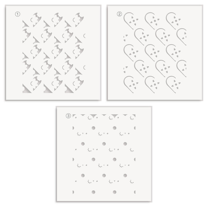 Dainty Hearts Stencil Set (3 in 1)