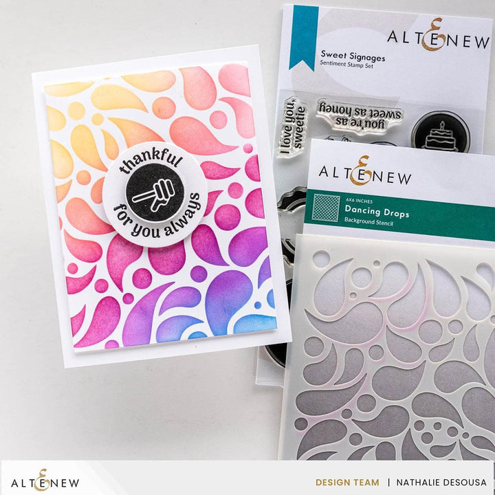 Dancing Drops Stencil