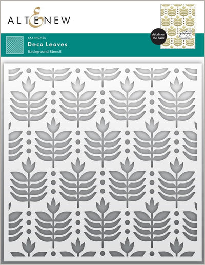 Deco Leaves Background Stencil