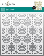 Deco Leaves Background Stencil