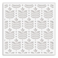 Deco Leaves Background Stencil