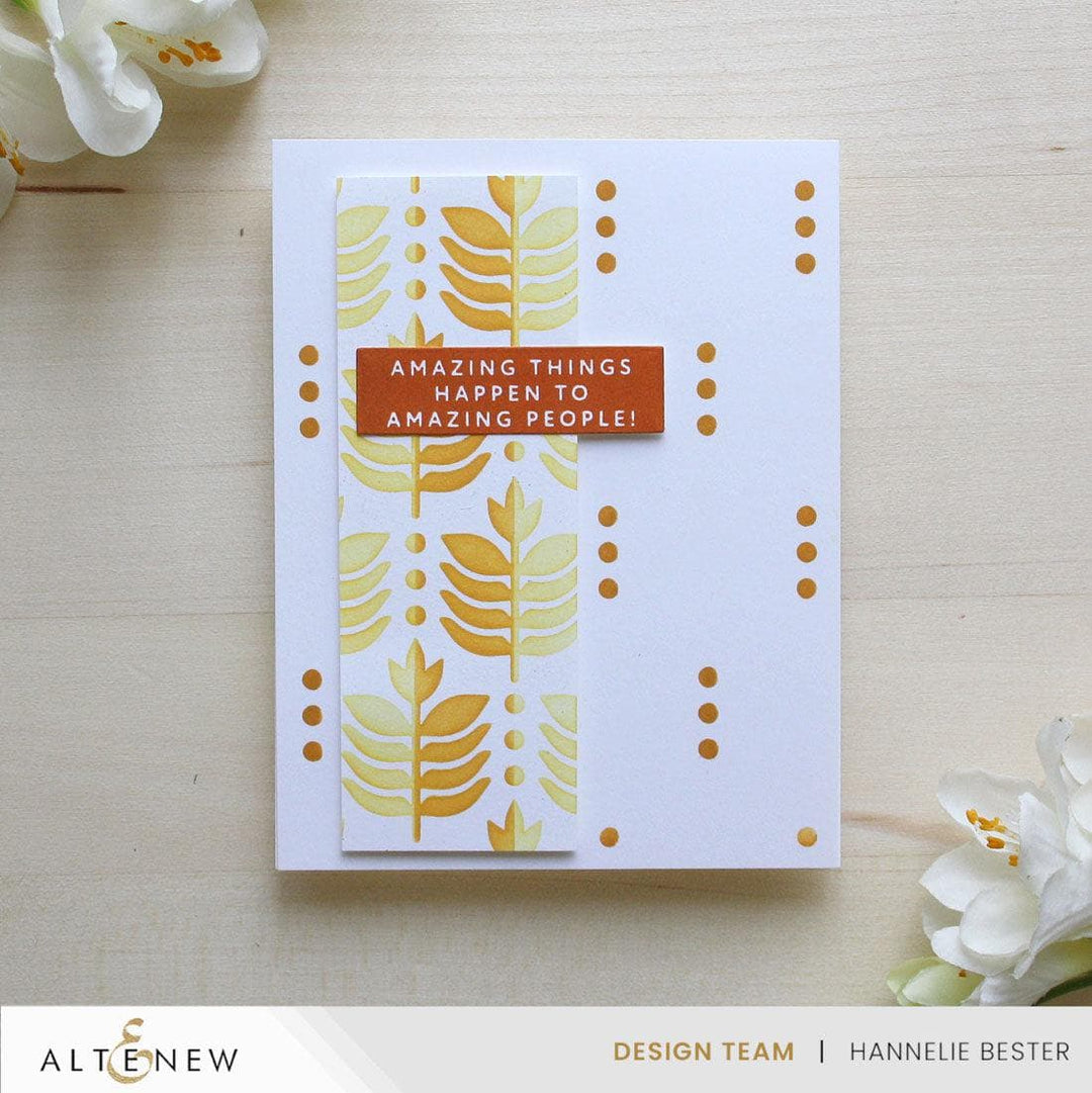 Deco Leaves Background Stencil