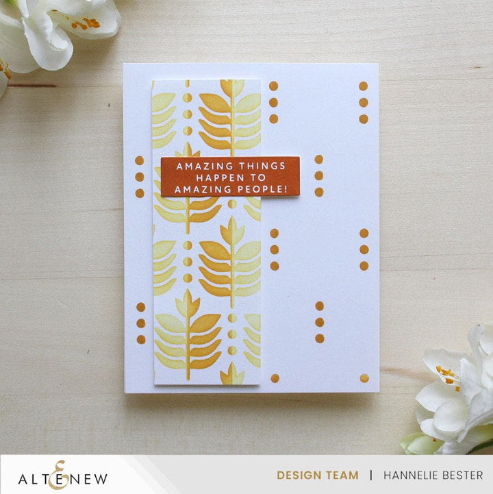 Deco Leaves Background Stencil