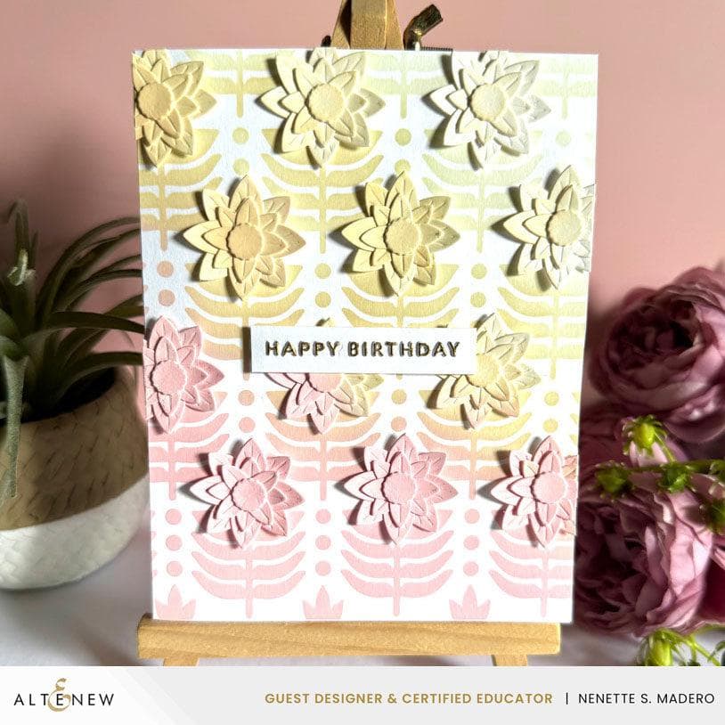 Deco Leaves Background Stencil