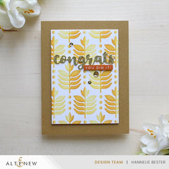 Deco Leaves Background Stencil