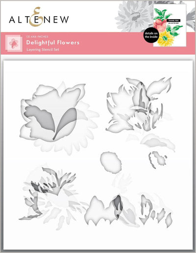 EXP Factors Stencil Delightful Flowers Layering Stencil Set (3 in 1)