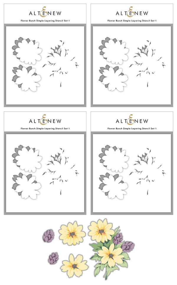 Altenew Stencil & Die Bundle Flower Bunch Layering Stencil & Die Bundle