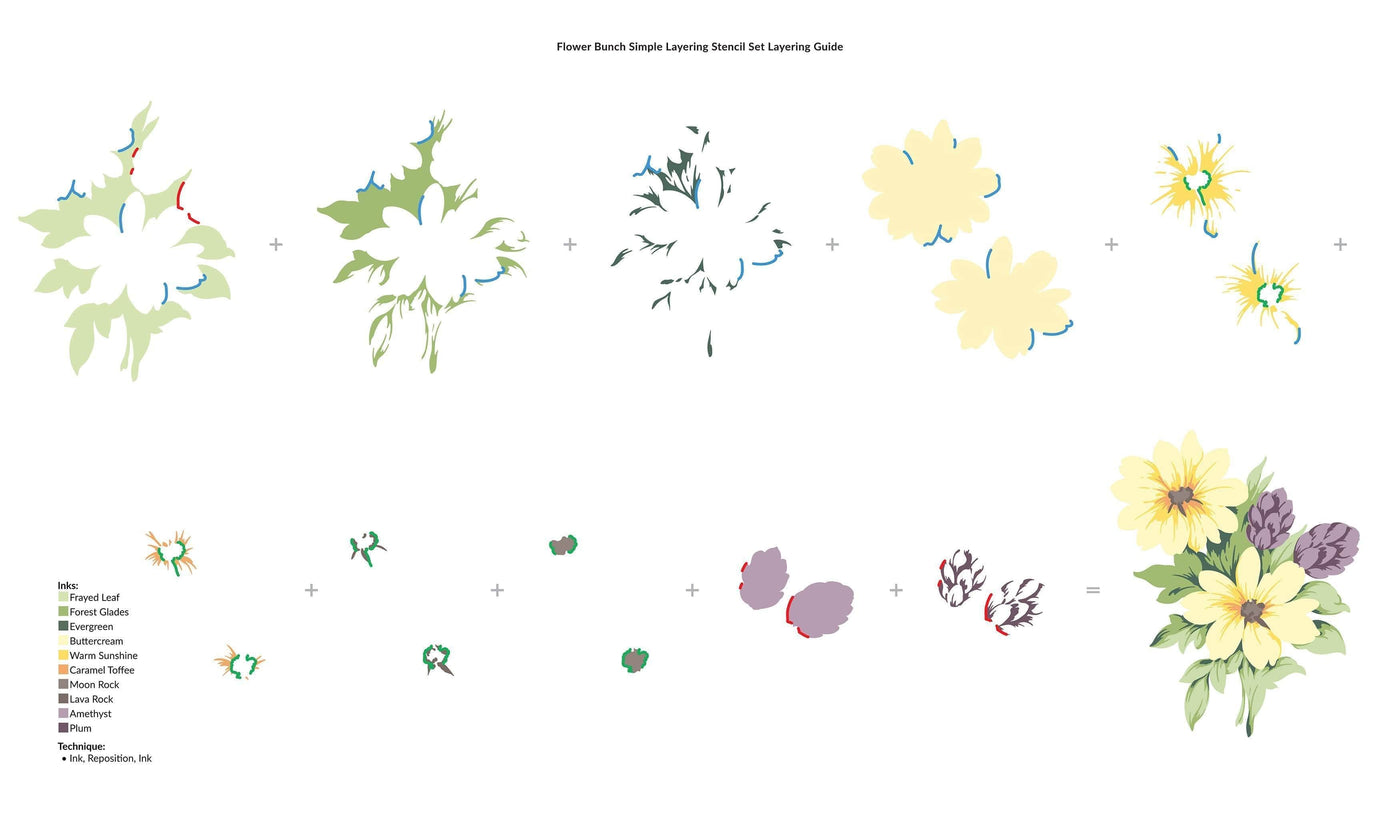 Altenew Stencil & Die Bundle Flower Bunch Layering Stencil & Die Bundle
