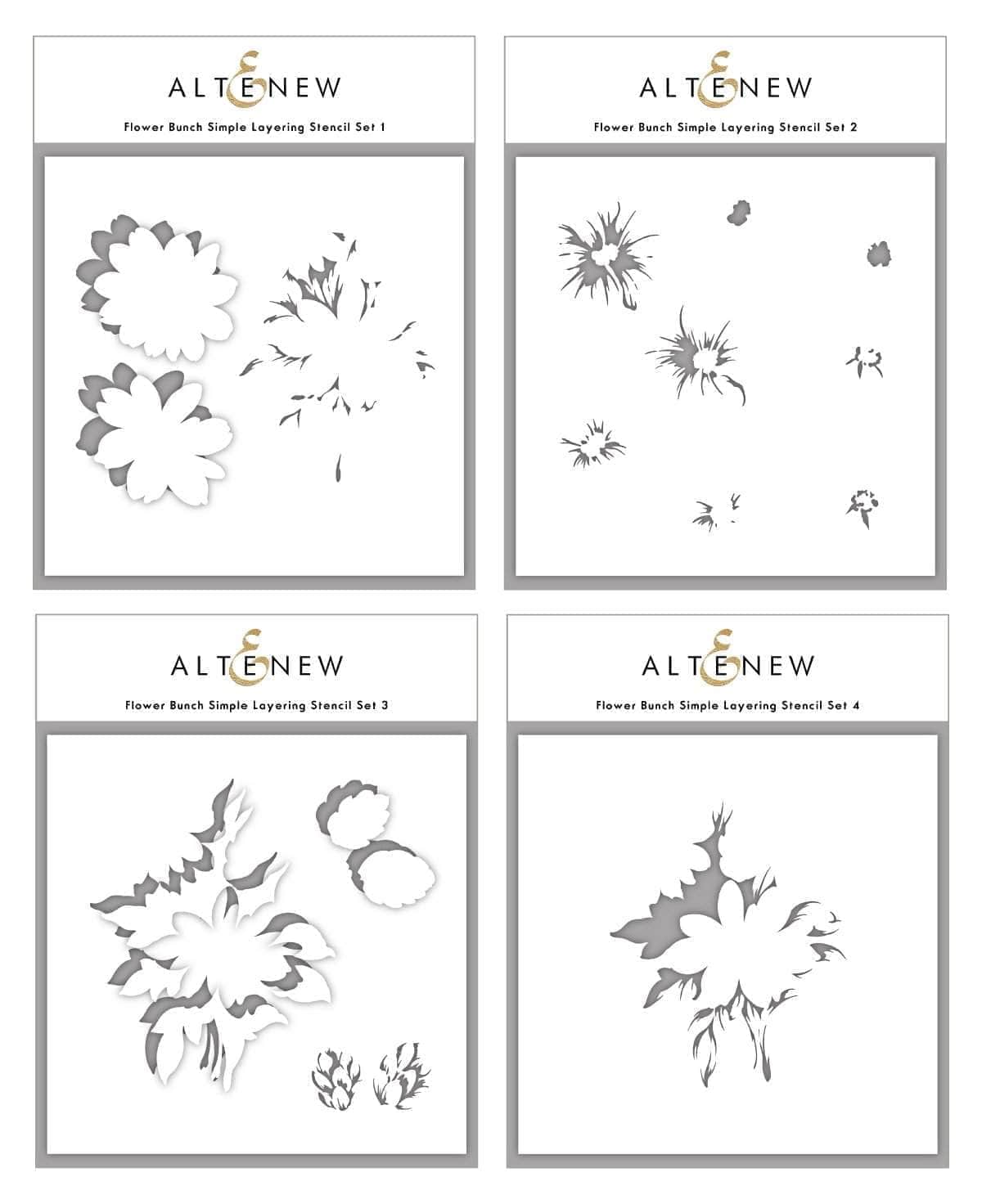 Altenew Stencil & Die Bundle Flower Bunch Layering Stencil & Die Bundle