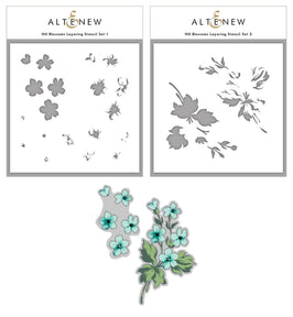 Altenew Stencil & Die Bundle Hill Blossoms Layering Stencil & Die Bundle