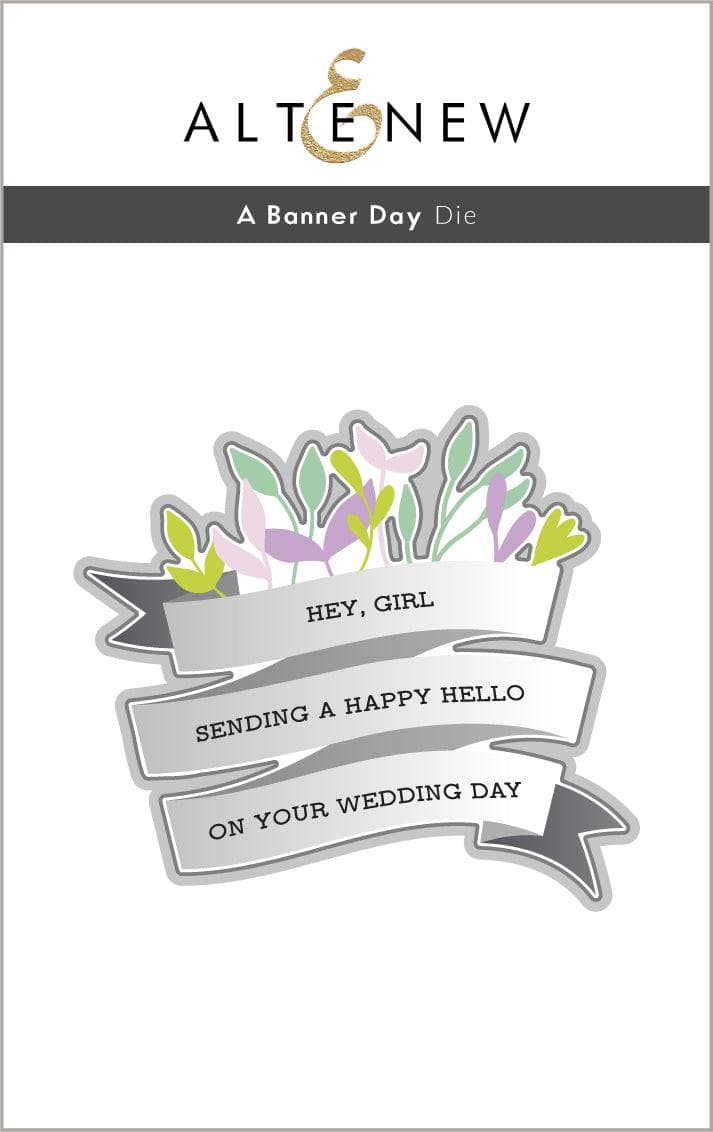 Altenew Stencil & Die & Embossing Folder Bundle A Banner Day