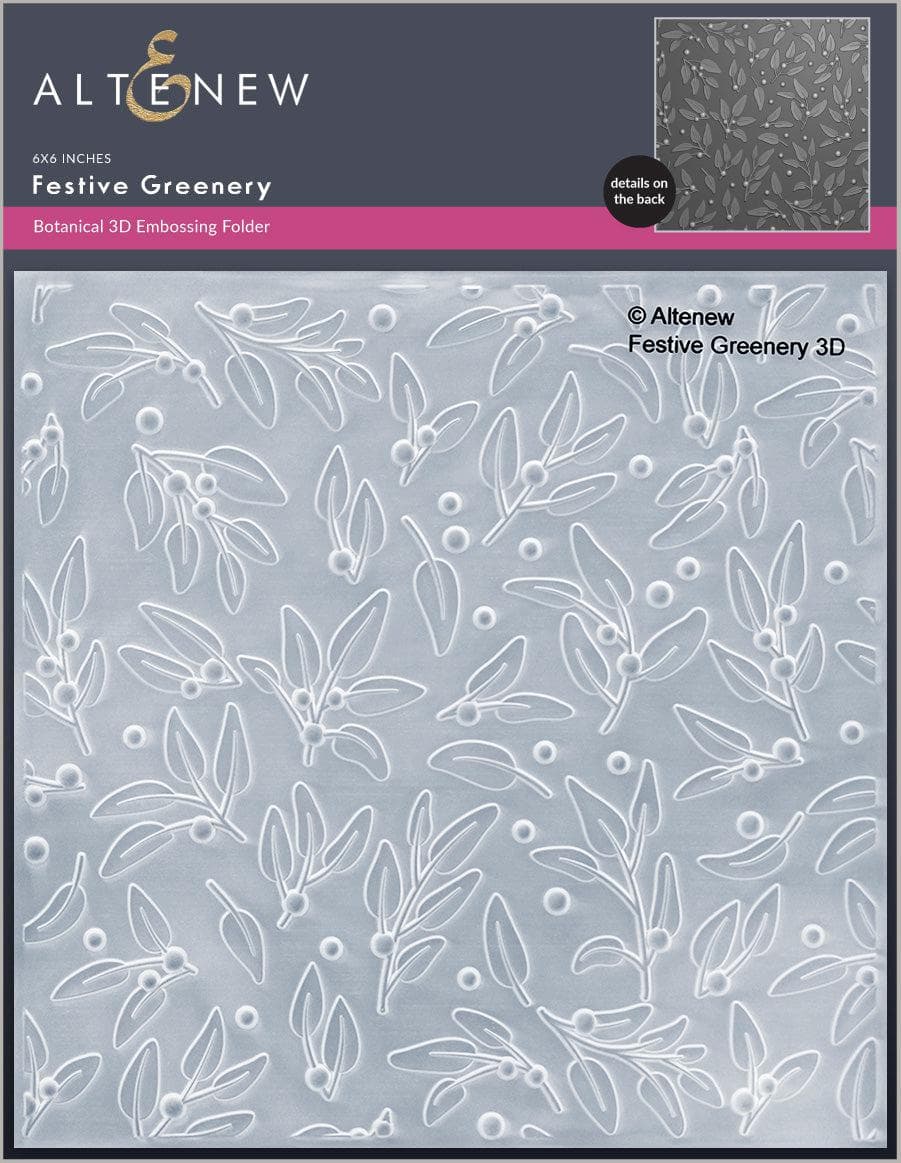Altenew Stencil & Die & Embossing Folder Bundle Festive Greenery