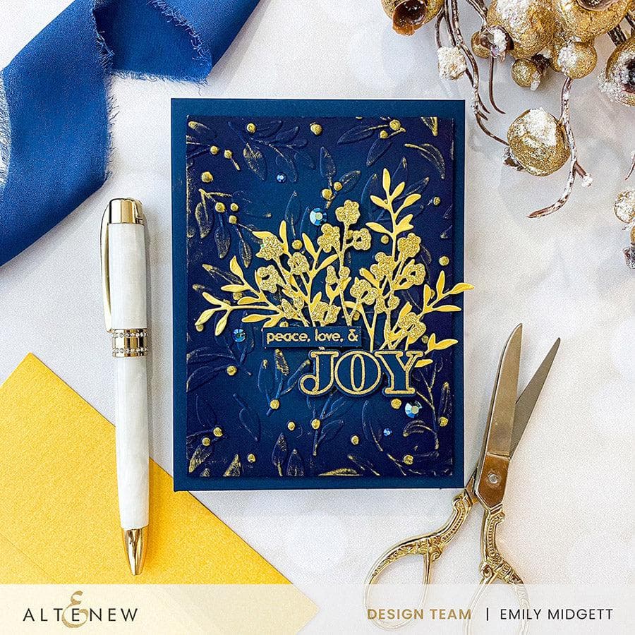 Altenew Stencil & Die & Embossing Folder Bundle Festive Greenery