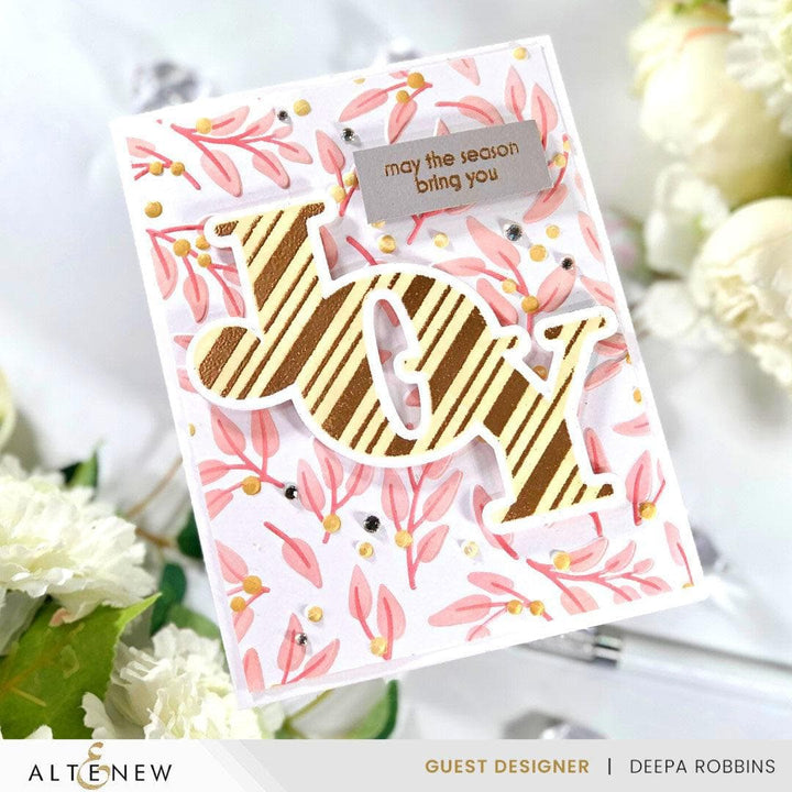 Altenew Stencil & Die & Embossing Folder Bundle Festive Greenery