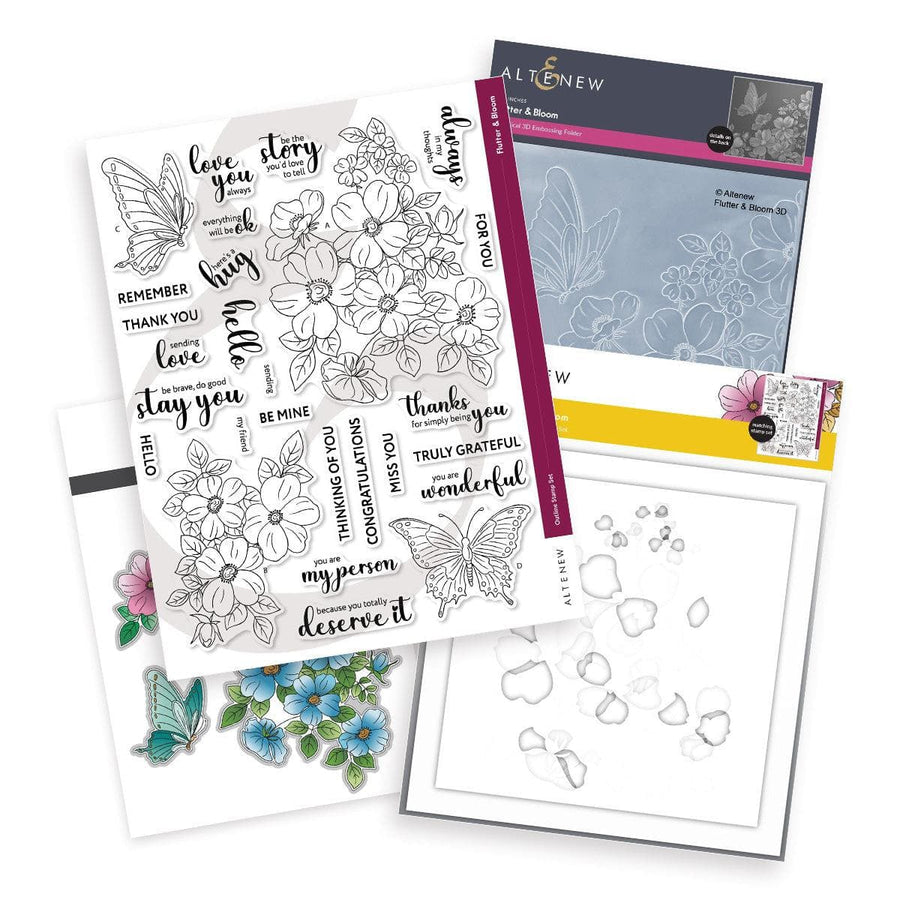 Flutter & Bloom: Stamp, Die, Stencil & Embossing Folder Bundle