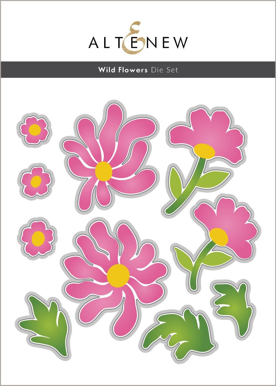 Altenew Stencil & Die & Embossing Folder Bundle Wild Flowers