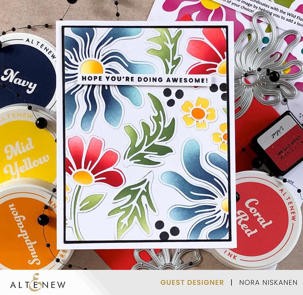 Altenew Stencil & Die & Embossing Folder Bundle Wild Flowers