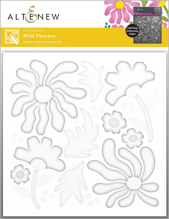 Altenew Stencil & Die & Embossing Folder Bundle Wild Flowers