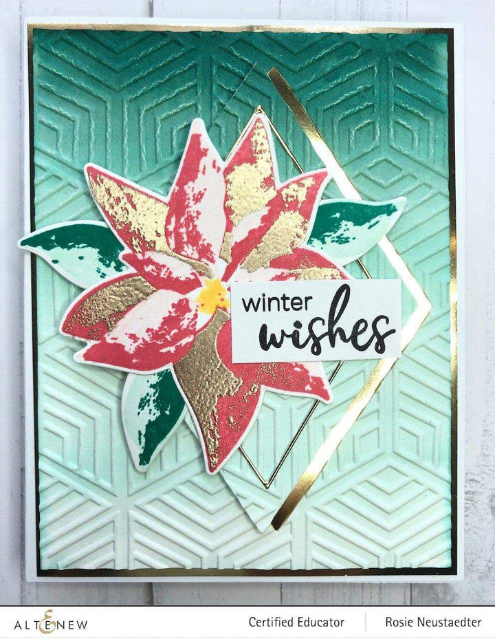 Photocentric Stencil Dry Brush Poinsettia Mask Stencil