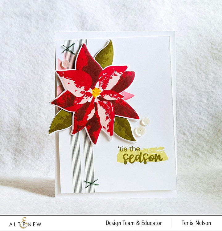 Photocentric Stencil Dry Brush Poinsettia Mask Stencil