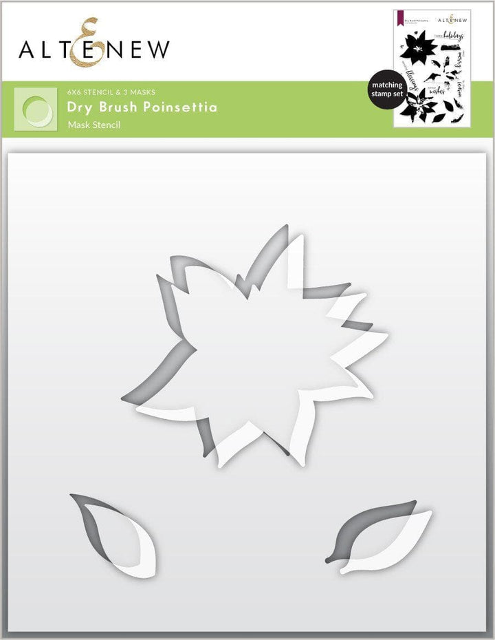 Photocentric Stencil Dry Brush Poinsettia Mask Stencil