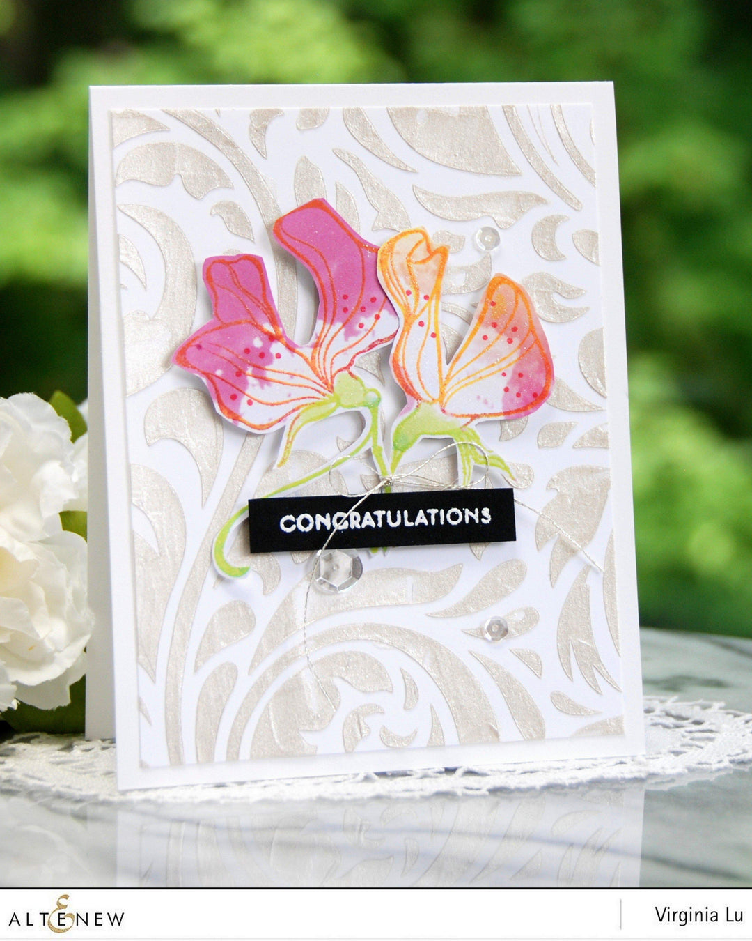 Photocentric Stencil Elegant Swirls Stencil