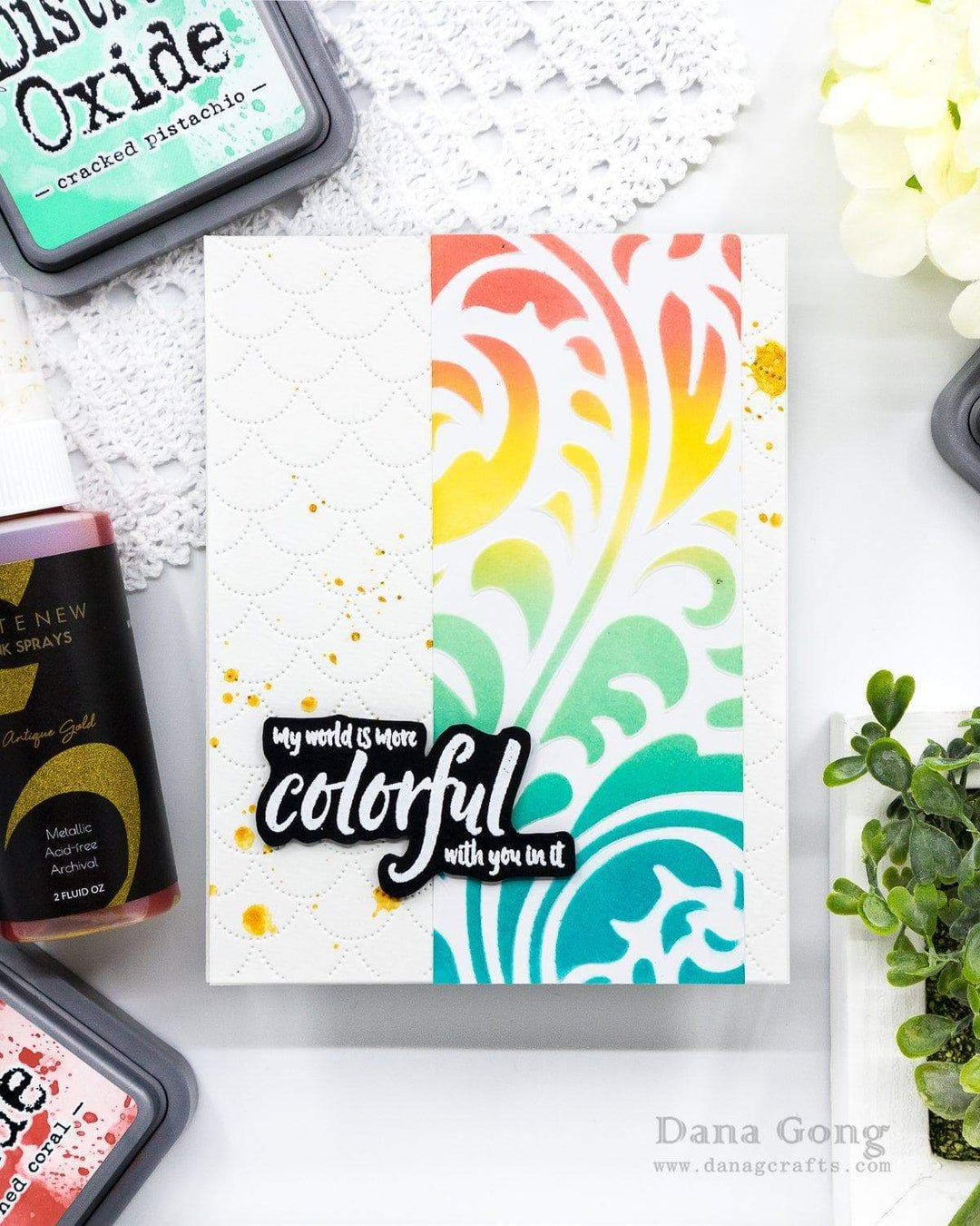 Photocentric Stencil Elegant Swirls Stencil